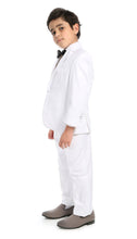 Load image into Gallery viewer, Boys KTUX Modern Fit Notch Lapel 3 Piece White Tuxedo Set: White / 5 - Nenes Lullaby Boutique Inc