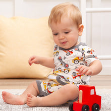 Load image into Gallery viewer, Baby Boy's Speed Racer Bamboo Shortie Romper: 3-6M - Nenes Lullaby Boutique Inc