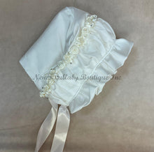 Load image into Gallery viewer, Colleen 2024 all 100% White Silk Christening / Baptism Gown by Piccolo Bacio - Nenes Lullaby Boutique Inc