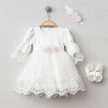 Load image into Gallery viewer, Omnis Pura - Dream Girl Special Day Dress, Lace Baptism Dress Set 4 pcs: 3-6M - Nenes Lullaby Boutique Inc