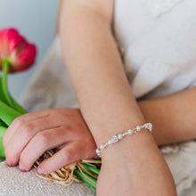 Load image into Gallery viewer, Girls Sterling Silver Pearl Baby or Childs Bracelet for Kids: Large 6-12 Years - Nenes Lullaby Boutique Inc