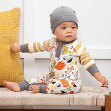Load image into Gallery viewer, Baby's Thanksgiving Turkey Bamboo Romper: 9-12M - Nenes Lullaby Boutique Inc
