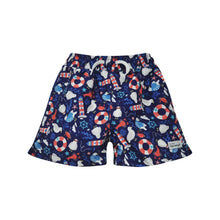 Load image into Gallery viewer, Flap Happy - Kids UPF50+ Wesley Swim Trunks with Mesh Liner for Boys (H): Calypso Sea / 6M
