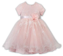 Load image into Gallery viewer, 070064T-2 Girls Ceremonial Ballerina Length Dress Ivory / Peach