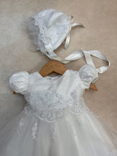 Load image into Gallery viewer, Fabiola  Girls  White Tulle/Lace Christening Gown / Baptism Gown by Piccolo Bacio