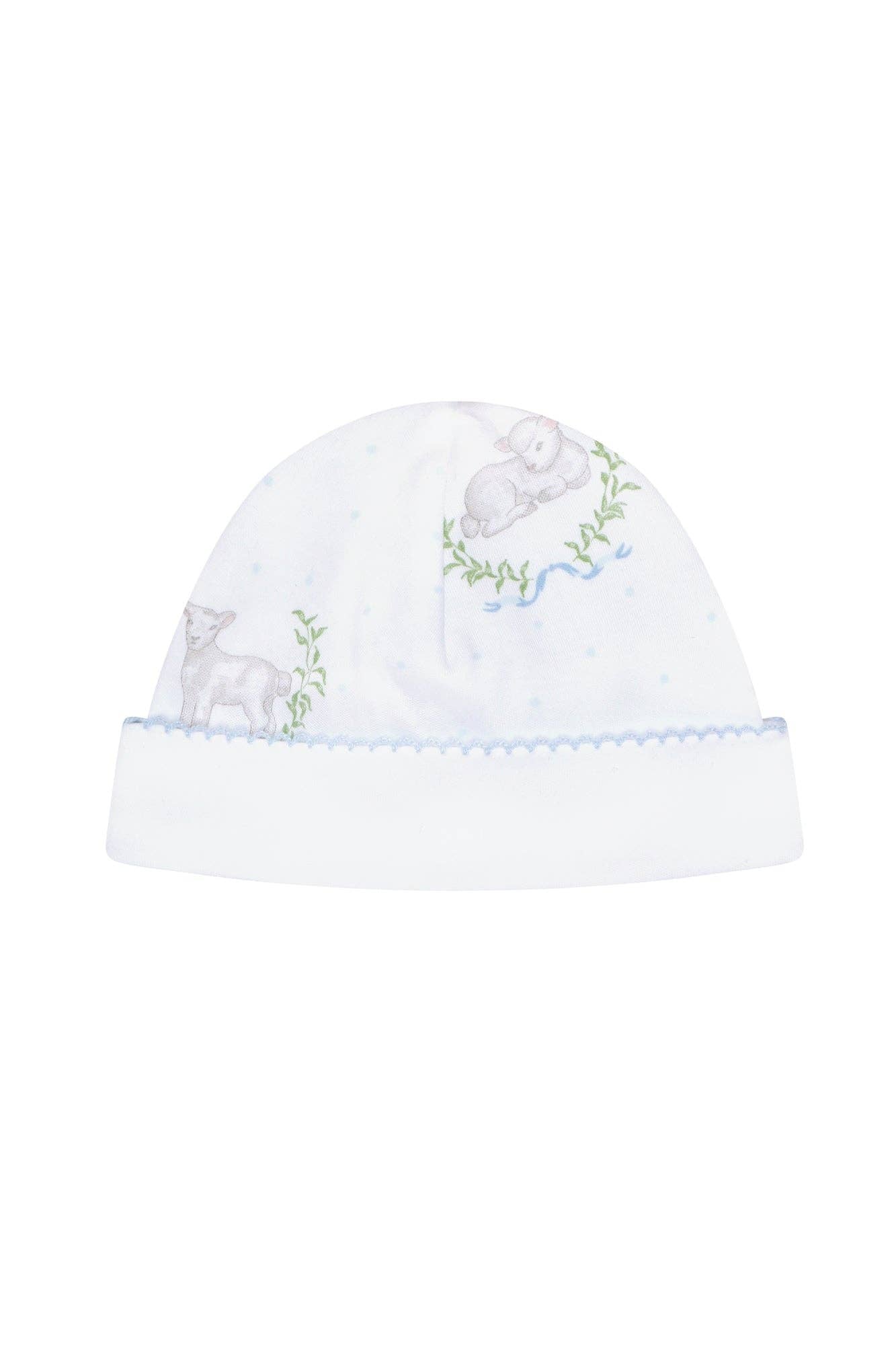 Nellapima - Blue Lamb Print Hat: Blue / One Size - Nenes Lullaby Boutique Inc