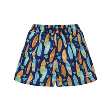Load image into Gallery viewer, Flap Happy - Kids UPF50+ Wesley Swim Trunks with Mesh Liner for Boys (H): Calypso Sea / 4