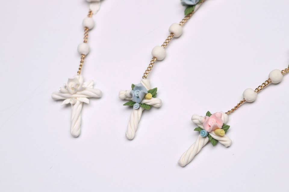 Keepsake Baby Rosary: Blue