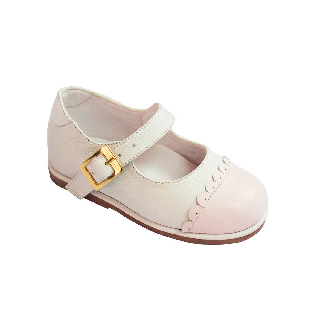 Karela Kids Inc. -  Baby girl walking shoe -White/Pink : 8