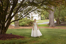 Load image into Gallery viewer, 19422 Diamond White Heavily Beaded all over gown, Basque Waist Communion Dress