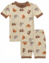 Load image into Gallery viewer, Vaenait Baby - Elephant Parade Bamboo Boys Girls Infants Short Sleeve PJs: ElephantParade / S(2T)