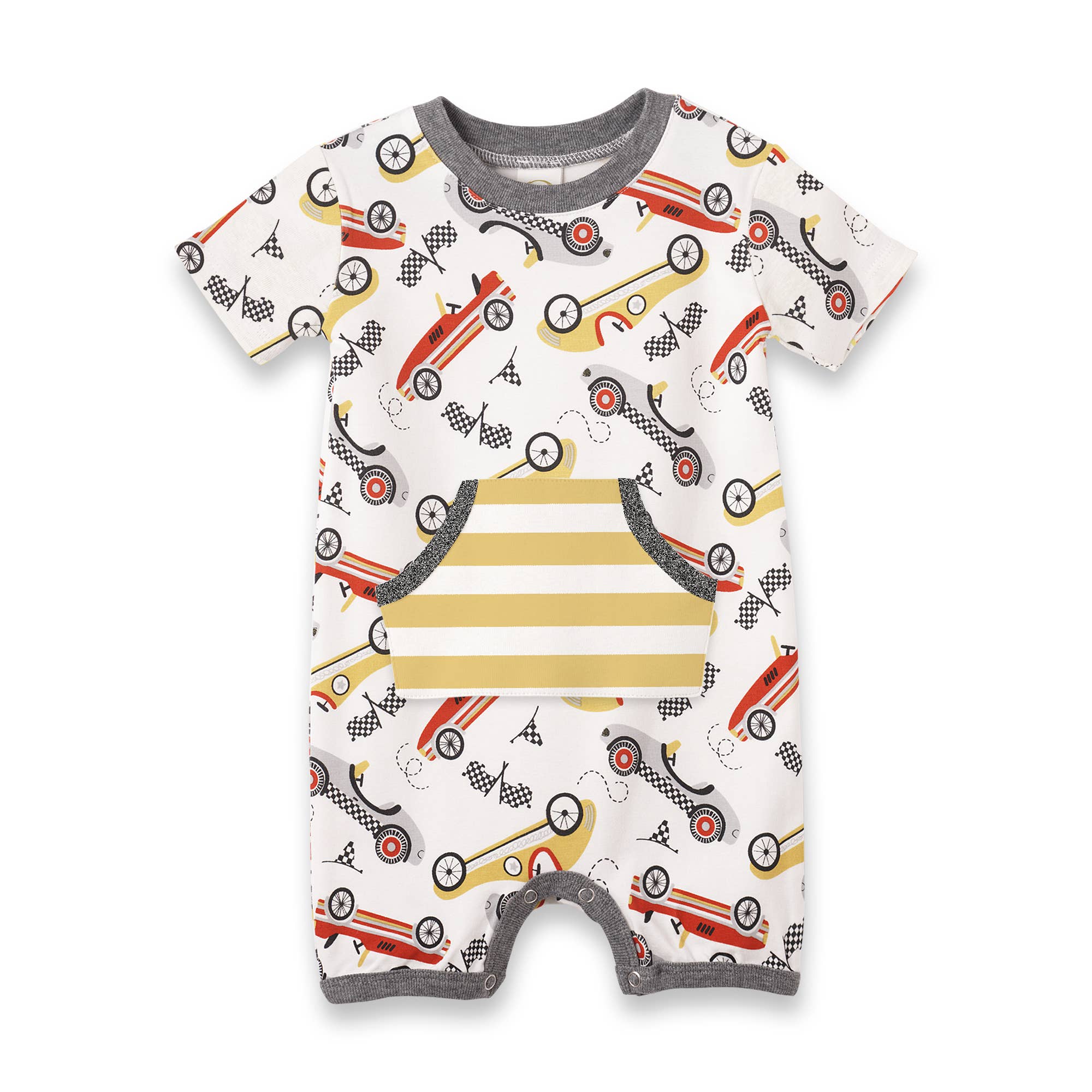 Baby Boy's Speed Racer Bamboo Shortie Romper: 3-6M