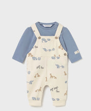 Load image into Gallery viewer, Newborn boy printed Dungaree &amp; t-shirt set