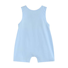 Load image into Gallery viewer, Lil Cactus - Light Blue Easter Smocked Shortalls: 18-24M