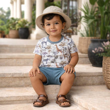 Load image into Gallery viewer, Tesa Babe - Jungle Safari Baby Boy Bamboo-Cotton Top &amp; Shorts Set: 3T