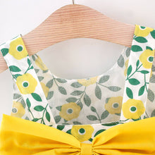 Load image into Gallery viewer, 2pcs Floral Print Bowknot Sleeveless Baby Dress: 12-18 Months / Pink