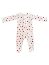Load image into Gallery viewer, Ladybug / Organic Pointelle 2-Way Zip Footie: 6-9M
