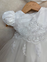 Load image into Gallery viewer, Fabiola  Girls  White Tulle/Lace Christening Gown / Baptism Gown by Piccolo Bacio