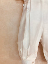 Load image into Gallery viewer, Andrew Boys Designer Shantung Christening/ Baptism outfit by Piccolo Bacio short sleeve , long pleaded pant with newsboy cap Made in the USA