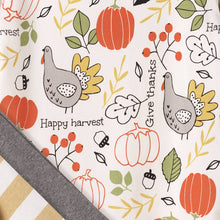 Load image into Gallery viewer, Baby&#39;s Thanksgiving Turkey Bamboo Romper: 0-3M