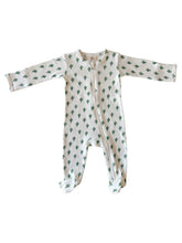 Load image into Gallery viewer, Cactus / Organic Pointelle 2-Way Zip Footie: Newborn