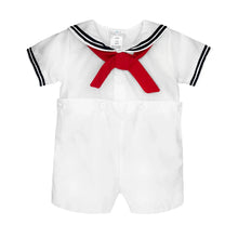 Load image into Gallery viewer, Petit Ami &amp; Zubels - Nautical Sailor Bobby Suit: Navy / 24 Month