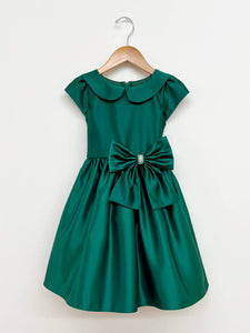 Sweet Kids, Inc. - SK1002 - satin dress with collar: Red / 3