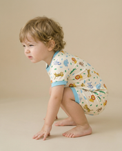 Load image into Gallery viewer, Vaenait Baby - Safari Friends Bamboo Boys Girls Infants Short Sleeve PJs: Safari Friends / S(2T)