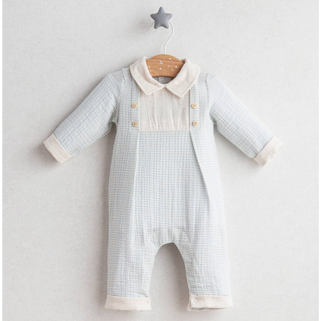 LITTLE SAILOR ROMPER – BOYS (0-3-6 Months), Boy Outfit : Blue / 3-6M - Nenes Lullaby Boutique Inc