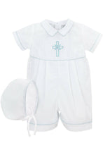 Load image into Gallery viewer, Julius Berger &amp; Carriage Boutique - Baby Boys Christening  Embroidered  Cross  Shortall: 24M