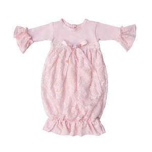 Haute Baby Sweet Rose Gown for Newborn: 0/3M