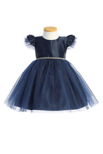 Load image into Gallery viewer, Sweet Kids, Inc. - SKB910 - satin with flutter sleeve baby girl dress: Red / M (12mths)