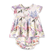 Load image into Gallery viewer, Tesa Babe - Dream Blossom Bamboo Baby Skirted Bodysuit-Watercolor Floral: 6-9M