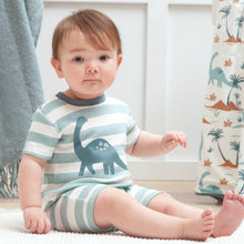 Load image into Gallery viewer, Baby Boy&#39;s Dino Isle Cotton Shortie Romper: 0-3M