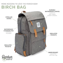 Load image into Gallery viewer, Birch Bag - Diaper Backpack in Gray