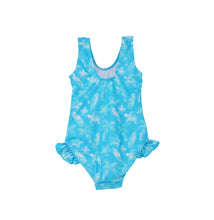 Load image into Gallery viewer, Flap Happy - Kids UPF50+ Delaney Hip Ruffle Swimsuit for Girls: Mermaid Friends / 24M
