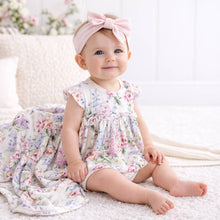 Load image into Gallery viewer, Tesa Babe - Dream Blossom Bamboo Baby Skirted Bodysuit-Watercolor Floral: 9-12M