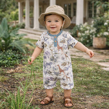 Load image into Gallery viewer, Tesa Babe - Jungle Safari Bamboo Baby Boy Shorty Romper: 6-9M