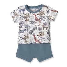 Load image into Gallery viewer, Tesa Babe - Jungle Safari Baby Boy Bamboo-Cotton Top &amp; Shorts Set: 3T