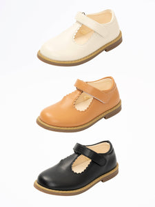 Marie Nicole Clothing - T-Strap Mary Jane Hard Sole Shoes: Onyx / 6C