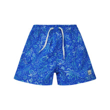 Load image into Gallery viewer, Flap Happy - Kids UPF50+ Wesley Swim Trunks with Mesh Liner for Boys (H): Calypso Sea / 4