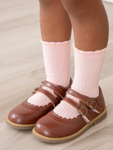 Load image into Gallery viewer, Marie Nicole Clothing - Double Buckle Mary Jane Hard Sole Shoes: Chestnut Brown / 7C