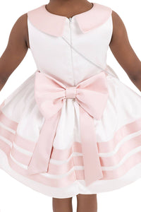 Pamina Kids - Ecru Satin, Dress For Girls 2-6 Age 33167pr: 4 AGE