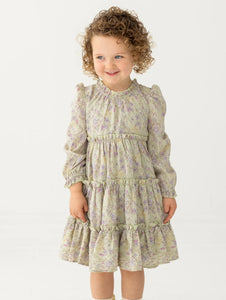 6872GN  Green Lavender Meadow dress