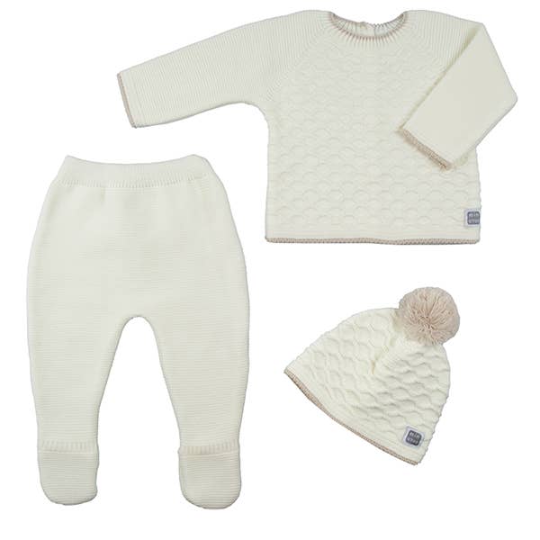 Nara three-piece set: Beige / Acrilic / 1 month