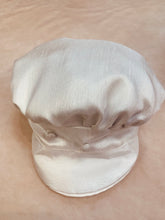 Load image into Gallery viewer, Andrew Boys Designer Shantung Christening/ Baptism outfit by Piccolo Bacio short sleeve , long pleaded pant with newsboy cap Made in the USA