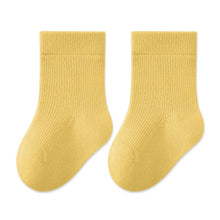 Load image into Gallery viewer, The Find Peaks - Cartoon Print Cotton Mid-Calf Socks for Kids: Blue / S / 0–1Y / Foot 10–12 cm