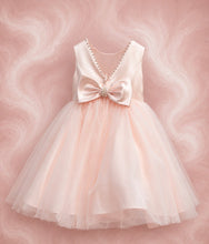 Load image into Gallery viewer, 070064T-2 Girls Ceremonial Ballerina Length Dress Ivory / Peach