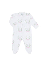 Load image into Gallery viewer, Nellapima - Pink Lamb Print Zipper Footie: Pink / 6 - 9M - Nenes Lullaby Boutique Inc