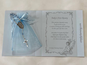 Simply Charming - Keepsake Baby'S First Rosary Gift Boxed: White